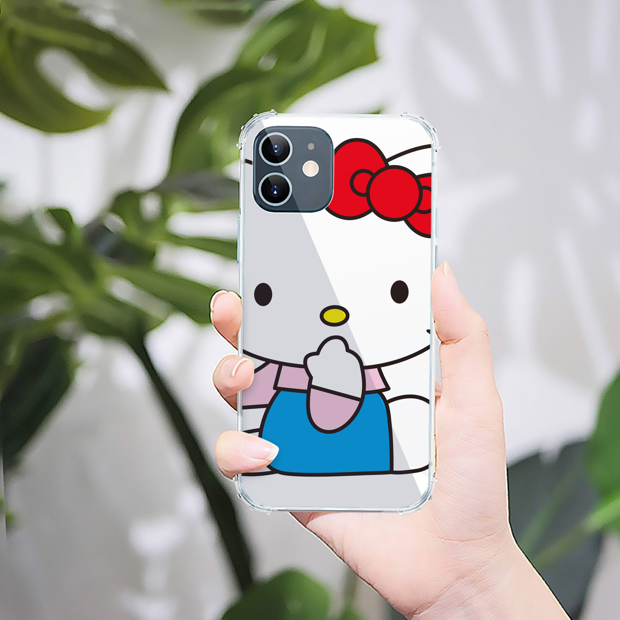 （画像用） Hello Kitty ハローキティ 【iPhone 12シリーズ対応】透明スマホケース（クリアソフトケース）
